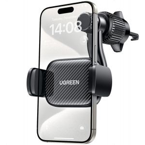 Car Phone Holder 360 Degree Rotation Smartphone Holder Auto Clip Arm Aluminum Compatible With Iphone 16 Plus Pro Max 15 14 Galaxy S24 Ultra S23 S22 (Adjustable Hook) - Neuf