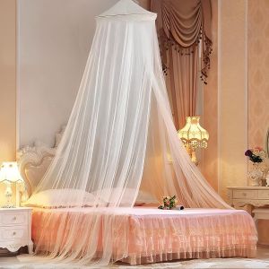 Sjzg-Moustiquaires De Lit,Moustiquaire,Lit Moustiquaire D'installation Rapide Et Facile, &iquest;Fit Ciel De Lit Pour Lit De B&eacute;b&eacute;, Moustiquaire Lit Enfant, Lit Double, Single, Hamac((Blanc) - Neuf