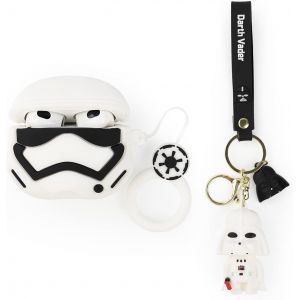 ELVORIX-&Eacute;tui pour AirPods 3&egrave;me g&eacute;n&eacute;ration &Eacute;couteurs sans fil avec poup&eacute;e et cordon anti-perte, chargement en silicone, coque de protection antichoc avec design peau de dessin anim&eacute; 3D pour AirPods 3 - Neuf