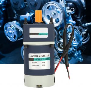 Moteur a engrenages CC a aimant permanent, vitesse reglable, haute torsion, 24 V, 60 W (180 tr/min, 17 tr/min) - Neuf