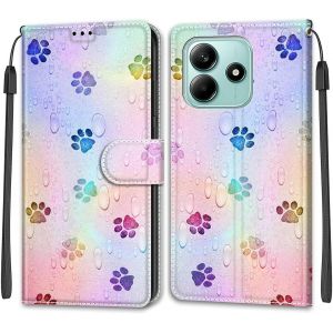 Kal-Coque Pour Xiaomi Redmi Note 14 5g, Fermeture Magnétique Pochette Protection Etui Housse Avec Fentes Pour Cartes Pu Étui Compatible Xiaomi Redmi Note 14 5g Empreinte - Neuf