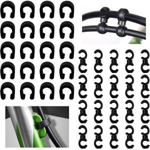 40 Pièces Clip De Câble De Vélo Clips De Câble De Frein Et De Vitesse Clip En C Et Clips En S Kit Clip De Fixation De Câble De Frein Pour Tous Les Types De Vélo Et Accessoires De Vélo,Noir - Neuf