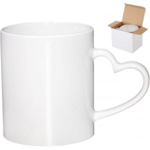 Tasse &Agrave; Caf&eacute; Blanche, Tasses &Agrave; Sublimation, Vierges, Tasses &Agrave; Th&eacute; En Porcelaine L&eacute;g&egrave;re Et Lumineuse De 330 Ml Avec Poign&eacute;e, Tasses En C&eacute;ramique &Eacute;l&eacute;gantes Et Classiques Pour Caf&eacute;, Th&eacute;, Noix De - Neuf