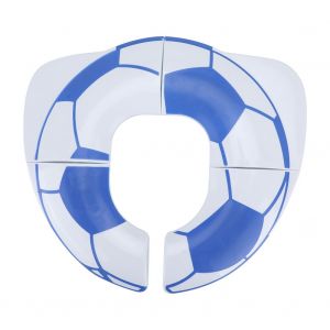 Coussin De Toilette Pliable Et Portable En Forme De Ballon De Football Pour Bebe Et Enfant, Siege D'apprentissage De La Proprete, Coussin D'urinoir, Bleu - Neuf