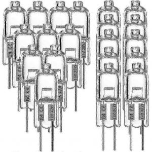 20 Ampoules Halogènes G4 Pcs,Ampoules Halogènes 20w 12v Ampoule De Lampe Transparente À 2 Broches,Pour L'éclairage De La Cuisinière,Signa - Neuf