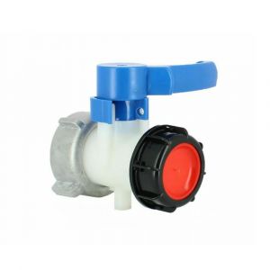 Vanne de réservoir - Écrou S75X6 et sortie S60X6 - Compatible Schütz - RWRaccord et autres accessoires pour réservoir de récupération d'eau - Neuf