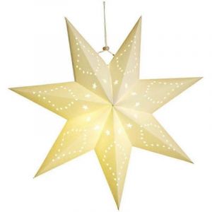 45cm Lampe Étoile En Papier Étoiles De Noël En Papier Avec Éclairage 3d Fenêtre Étoile Brillante - Neuf