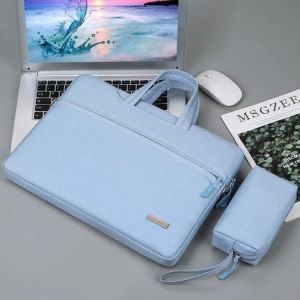 Sac &agrave; main pour ordinateur portable-Sac int&eacute;rieur bleu de 12 pouces avec sac d'alimentation-Bleu - Neuf
