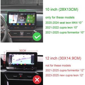 Support de t&eacute;l&eacute;phone Portable de Voiture Compatible avec Cupra Leon 2020-2022/Seat Leon MK4 2020-2024/Cupra Formentor 2021-2024 for 10" (for Seat Leon 10"/Cupra Leon 10"/Formentor 10") - Neuf