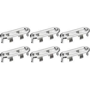 Jgd-Cache De Trop-Plein D'&eacute;vier, 6 Pi&egrave;ces Anneaux De Trop-Plein D'&eacute;vier 48,4x12,6mm Pour Couvrir Les Trous De Vidange De Salle De Bains Et De Cuisine, Argent - Neuf