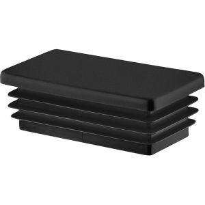 YEMAESRE-BouchonPour Tube Rectangulaire Capuchon 60X40 Mm Noir 4 Pcs. Plastique Embout 40X60 Mm Bouchons D'Obturation 6X4 Cm - Neuf