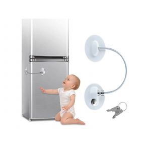 Verrou de s&eacute;curit&eacute; enfant pour armoires et loquets de porte/fen&ecirc;tre de r&eacute;frig&eacute;rateur - Lot de 2 - Neuf