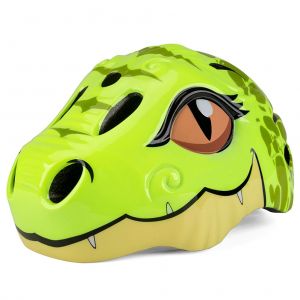 Casque De Velo De Securite Pour Enfants, Motif Dinosaure, Avec Eclairage Led Arriere, 3d, Pour Patinage, Trottinette, Velo, Filles Et Garcons, Cadeaux - Neuf