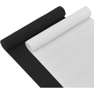 Kalanka-2m 200mm Large Bande Élastique Élastique Plat Ceinture Plate En Tricot Extensible Noir Et Blanc Pour Projet De Couture - Neuf