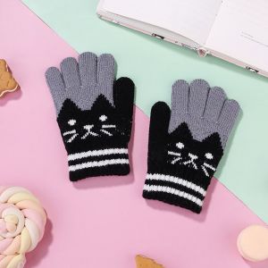 Gants Hiver Automne Chaud Mitaines Doigts Complets Mitaines Tricotées O - Neuf