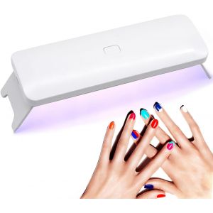 Mini Uv Nail Gel Lamp, 18w Portable Professional Automatic Uv Led Machine, 30/60s Timers, Uv Nail Machine For Semi-Permanent Polish, Gel And Varnish - Neuf