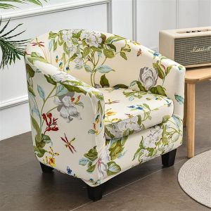 Uaa-2 Pièces Housse De Fauteuil Cabriolet Chesterfield, Extensible Couverture De Fauteuil Housse De Canapé Classique Antidérapant Revêtement De Chaise Protecteur De Fauteuil (Lignes Brunes) - Neuf