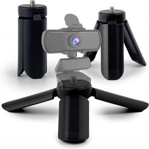 Mini Trépied avec Vis 1/4" - Support pour Webcam - Tripod Compact pour Voyages ou Activités en extérieur - Compatible avec Appareils Photo Max 3 kg - Noir - Neuf