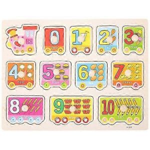 Puzzle de nombres arabes Puzzles de nombres réutilisables Tableau de nombres Puzzles éducatifs - Neuf