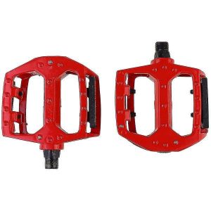 Pédales De Vélo Durables En Alliage D'aluminium Avec Boule De Roulement - Polyvalentes, Faciles À Installer, Parfaites Pour Tous Les Types De Vélos, Couleur Rouge - Neuf