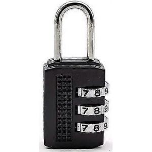 Cadenas &agrave; combinaison sans cl&eacute; &agrave; 3 chiffres facile &agrave; configurer votre propre cadenas &agrave; combinaison,noir. - Neuf