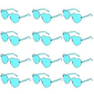 Tout Nouveau 12pcs Lunettes Sans Cadre En Forme De Coeur Lunettes De Couleur Bonbon Transparent &Agrave; La Mode Pour Party Favor 2023 Hotsale ! (Kui) - Neuf
