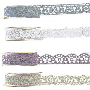 4 volumes de dentelle flash ceinture couleur papier colle décoration ruban artisanat - Neuf