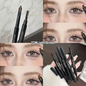 Crayon &Agrave; Sourcils Noir Naturel Imperm&eacute;able,Triangle Ultra-Fin,Cr&egrave;me &Agrave; Sourcils Pr&eacute;cise Avec Brosse,Maquillage Rotatif Durable Sans Floraison.02 Light Brown. - Neuf