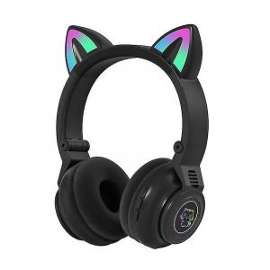 &iquest;&iquest;couteurs Bluetooth sans fil pour filles, oreilles de chat, avec lumi&iquest;&iquest;res LED - Neuf
