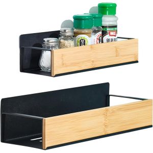 ChenQuanSarl-2 Pièces Étagères À Épices Magnétiques, Épices Magnétique Frigo, Etagere Magnetique, Pour Réfrigérateur, Micro-Ondes Et Machine À Laver, Pour Rangement Et Organisation De La Cuisine, Noi - Neuf