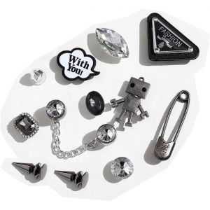 Kalanka-14 Pcs Breloques De Chaussures, Accessoires De Chaussure En Strass, Décorations De Chaussures De Bricolage, Accessoires Et Bijoux De Chaussures Femme - Charms Pour Sabot, Cadeaux De Fête - Neuf