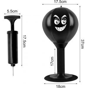 Punching Ball De Bureau, Boxe Table Stress Buster Sur Pied Punching Ball Ballon Balle De Boxe Sac De Frappe Sur Pied Avec Ventouse Puissante Punchingball Tisch Ballon Boxe - Neuf