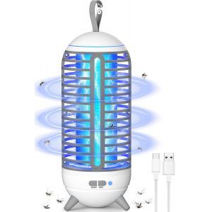 Lampe Anti Moustique, Anti-Moustiques Lampe De Camping 2 En 1, 2500Mah Usb Rechargeable Lampe Anti Mouche Uv Avec Lumière Led Portable Pour Extérieur Interieur Voyage - Neuf