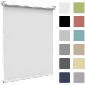 Store Enrouleur Occultant Sans Per&ccedil;age, Isolant Thermique Pour Fen&ecirc;tre Ou Porte, Facile &Agrave; Installer, Prot&eacute;ger Votre Vie Priv&eacute;e, Pour Chambre,Salon, Salle De Bain,Blanc,85l X 150l Cm - Neuf