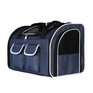 Sac &Agrave; Dos De Transport Portable Pour Chats Et Chiens Avec Bandouli&egrave;re - Bleu - Neuf