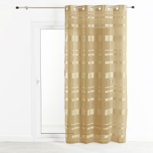 Voilage Rayures Horizontales Tamisantes - Neuf