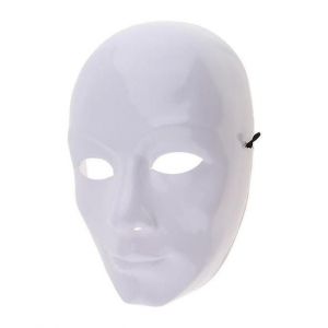 Masque De Mascarade Pour Hommes Non Peint Masque Vierge En Plastique Masque D'halloween Blanc - Neuf