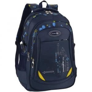 Cartable Garcon Sac A Dos College Garcon Sac Ecole Garcon En Nylon Cartable Enfant Primaire (Bleu Foncé) - Neuf