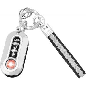 Étui pour clé de voiture en TPU compatible avec Fiat 3 boutons 500 500L Brava Bravo Doblo Ducato Fiorino Punto Panda Palio Qubo Scudo Sedici Stilo Lancia Étui pliable pour clé (CL-Fia-S) - Neuf