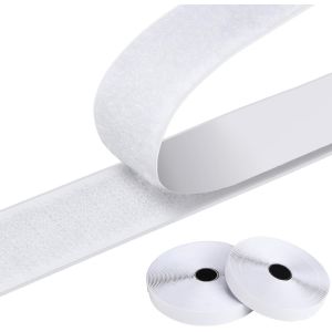 Scratch Autocollant Double Face Extra Fort,Bande Scratch Adhésif Bande Agrippantes Adhésives Autocollant,Adhésives puissant Hook Loop Rubans pour Ménage,Bricolage Et l'artisanat,20mmx10m - Neuf