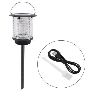 HJLIAN Lampe LED solaire en acrylique anti-moustiques pour jardin et pelouse (noir) - Neuf