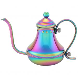 HJLIAN Bouilloire a cafe manuelle Cafetiere a filtre manuelle Cafetiere a cafe en acier inoxydable de couleur magique - Neuf