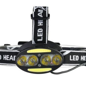 Lampe Frontale Led Haute Luminosité 4t6 Avec Détecteur De Mouvement Inductif, Idéale Pour Le Camping, La Pêche Ou Les Activités En Plein Air - Neuf
