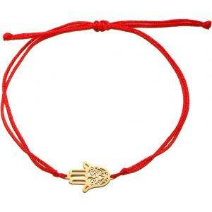 Kal-Fatima Main Bracelet Pour Femmes Hommes En Acier Inoxydable Hamsa Main De Fatima Avec Une Perle Tress&eacute;e Color&eacute; Bracelet R&eacute;glable Talisman Bijoux Cadeau - Neuf