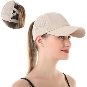 KALANKA-Casquette de Baseball Femme Homme Casquette été Mixte Casquette de Sport Anti UV Casquette de Queue de Cheval pour Running Golf Cyclisme Randonnée(Tour de tête : 57-58 cm) - Neuf