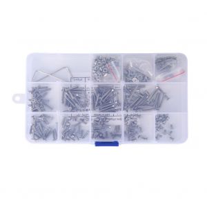 Kit de 662 vis a tete fraisee hexagonale SUS304 M2.5, ecrou, rondelle plate, ressort, joint, assorti - Neuf