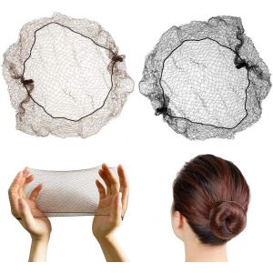 80pcs Filet &Agrave; Cheveux Filets Invisibles Cheveux Filets Filet Chignon Invisible &Eacute;lastique Pour Cheveux Maille De Bord &Eacute;lastique Pour Perruque Et Fixation De Cheveux Femmes (Noir Et Brun Fonc&eacute;&iquest; - Neuf