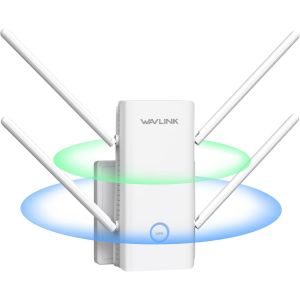 lbgwp60-Répéteur Wifi 6 Puissant Pour La Maison Couvre Jusqu'À 2000Sq.Ft, Ax3000 Amplificateur Wifi Double Bande(5Ghz/2.4Ghz), 4 * 5Dbi Antennes Wifi Extender Avec Un Port Gigabit Pour Box Internet - Neuf