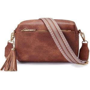 RFCBC-Petit Sac à Bandoulière Femme, Femmes Bandoulieres PU Cuir Sac a Mainavec Fente pour Carte de Crédit Réglables Bandoulière de Large Sac à bandoulière à la mode Épaules - Neuf