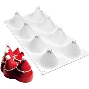 Moule &Agrave; G&acirc;teau En Mousse De Silicone,Ustensiles De Cuisson Dessert Mousse Diy Chocolat Savon Bougie Moule,8 Trous C&ocirc;ne - Neuf